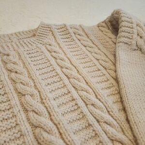 Cozy Homemade Cable Knit Sweater